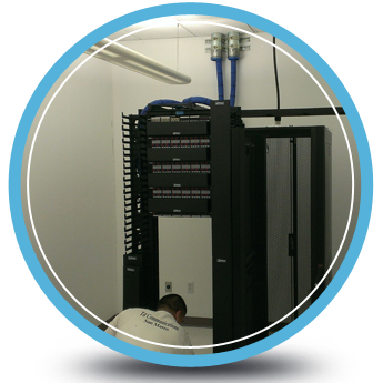 Man Installing Computer Server